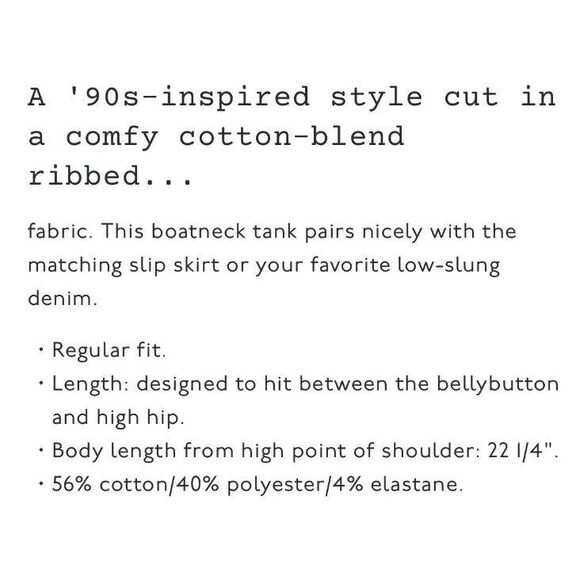 Madewell Tank Top Size XXS White Ribbed Cotton Blend Sleeveless Cropped Boatneck - Picture 3 of 16